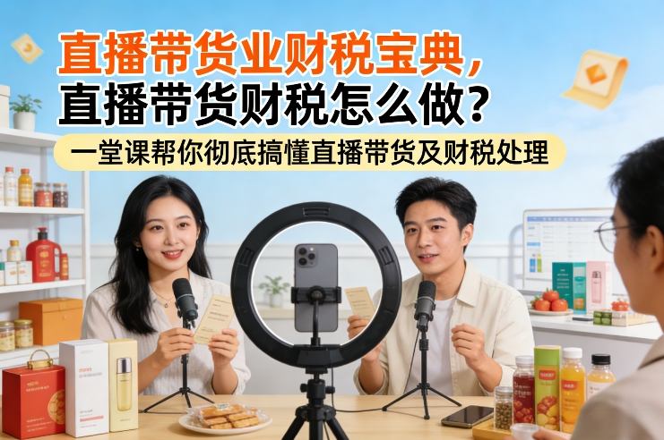 直播带货业财税宝典，直播带货财税怎么做？一堂课帮你彻底搞懂直播带货及财税处理-独家科技资源网