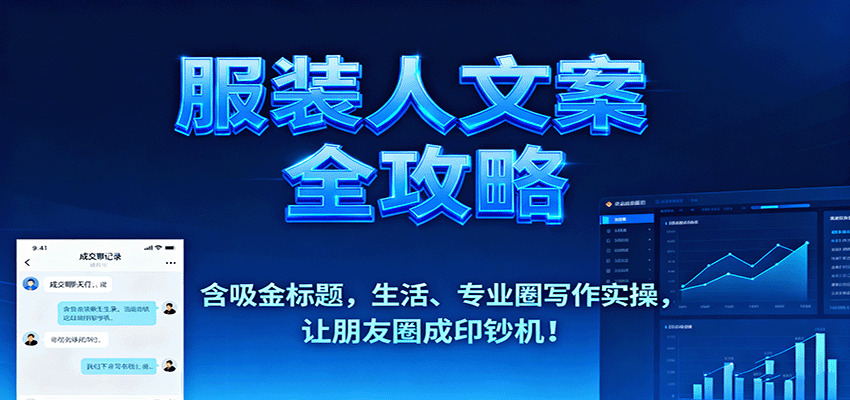 服装人文案全攻略，含吸金标题，生活、专业圈写作实操，让朋友圈成印钞机！-独家科技资源网