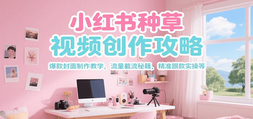 小红书种草视频创作攻略，爆款封面制作教学 ，流量截流秘籍 ，精准跟款实操等-独家科技资源网