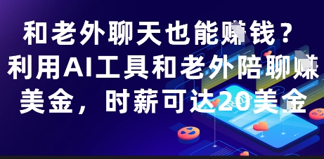 和老外聊天也能挣钱？利用AI工具和老外陪聊挣美金，时薪可达20刀-独家科技资源网