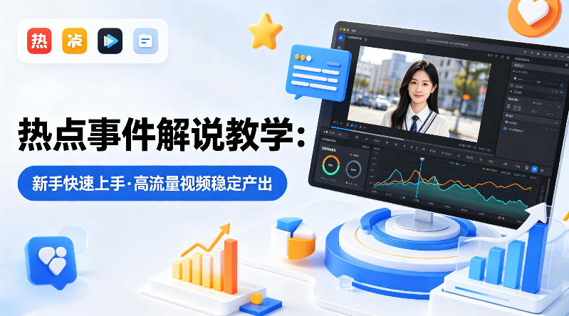 某大V的热点事件解说教学，新手也能快速上手，稳定产出高流量解说视频-独家科技资源网