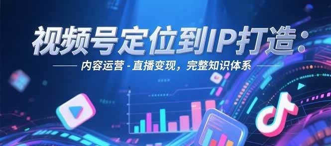 视频号定位到IP打造：账号搭建-内容运营-直播变现，完整知识体系-独家科技资源网