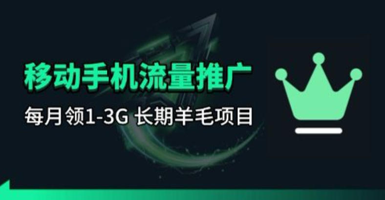 手机流量领取推广_每月一轮,刚需类的长期项目-独家科技资源网