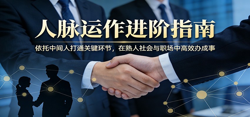 付费文章:人脉运作进阶指南,依托中间人打通关键环节,在熟人社会与职场中高效办成事-独家科技资源网
