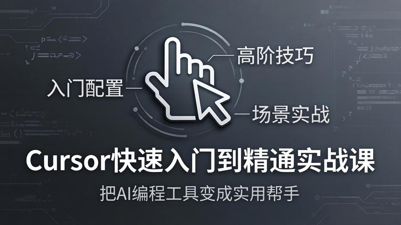 Cursor快速入门到精通实战课：入门配置+高阶技巧+场景实战，把AI编程工具变成实用帮手-独家科技资源网