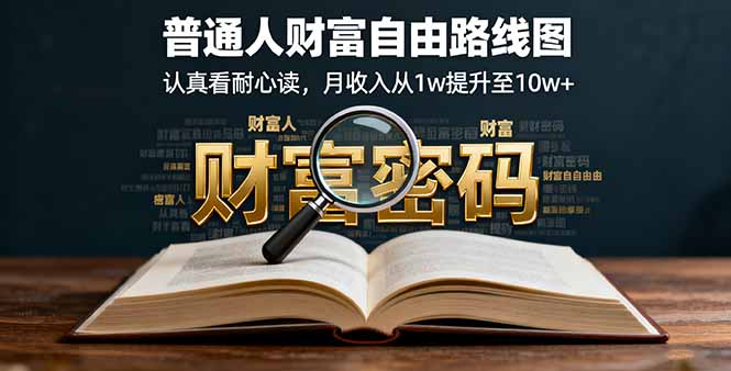 某付费文：普通人财富自由路线图，认真看耐心读，月收入从1w提升至10w+-独家科技资源网