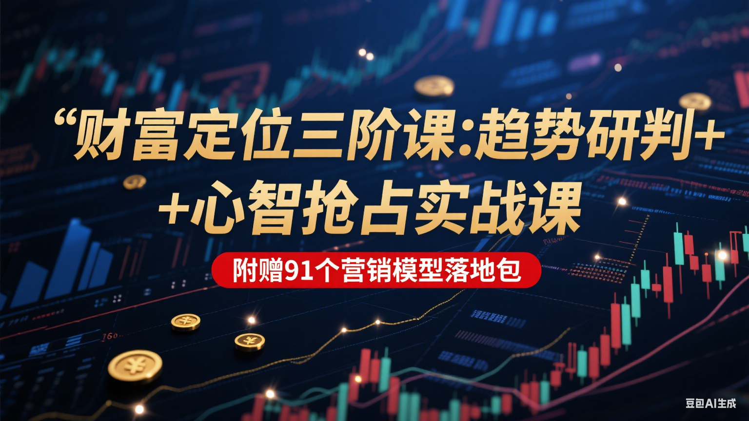 财富定位三阶：趋势研判 + 心智抢占实战课，附赠91个营销模型落地包-独家科技资源网