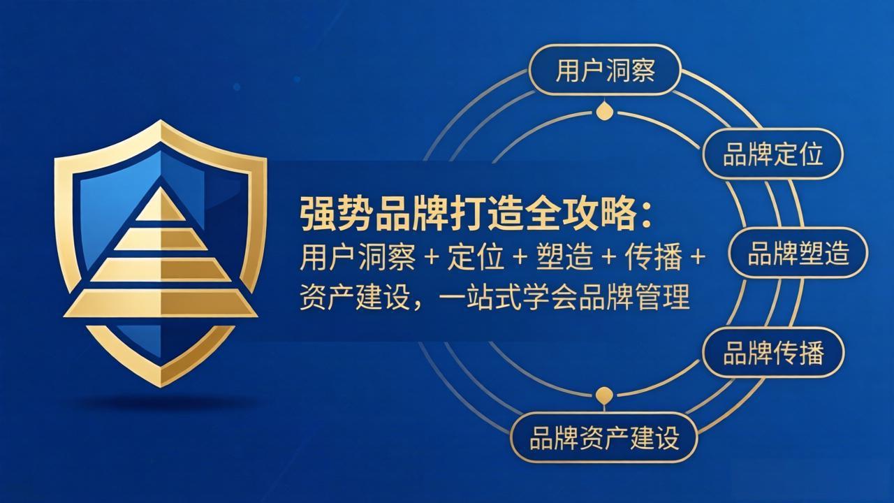 强势品牌打造全攻略：用户洞察 + 定位 + 塑造 + 传播 + 资产建设，一站式学会品牌管理-独家科技资源网