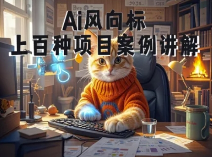 Ai风向标-附100种项目案例玩法-0基础小白到大神ai视频商业应用教学-独家科技资源网