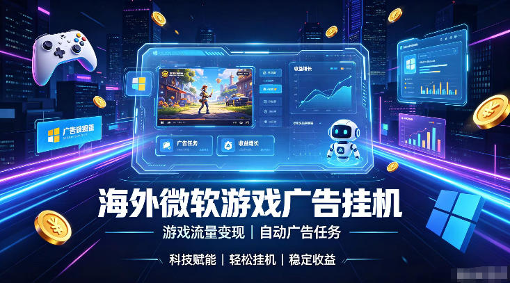 海外游戏广告自动挂G，轻资产海外副业风口，单设备稳定产出500+【揭秘】-独家科技资源网