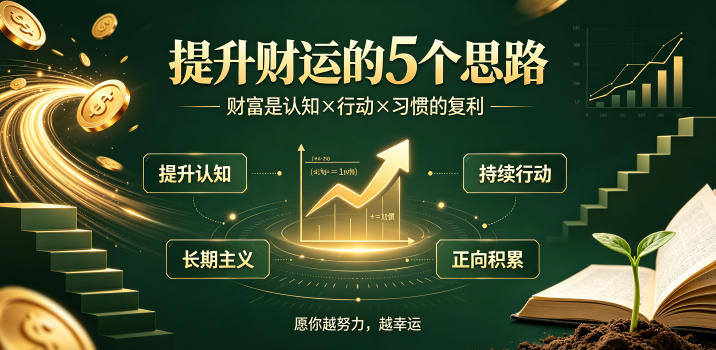 付费文章：提升财运的5个思路——财富是认知x行动x习惯的复利，愿你越努力，越幸运-独家科技资源网
