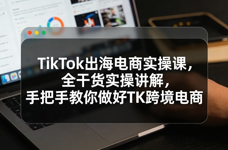 TikTok出海电商实操课，全干货实操讲解，手把手教你做好TK跨境电商-独家科技资源网