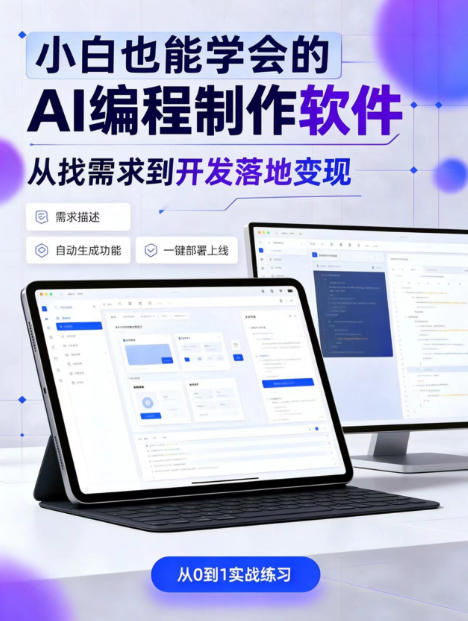 手把手教会你ai编程制作软件到变现全路径，零基础小白轻松上手，从找需求到开发落地变现【揭秘】-独家科技资源网