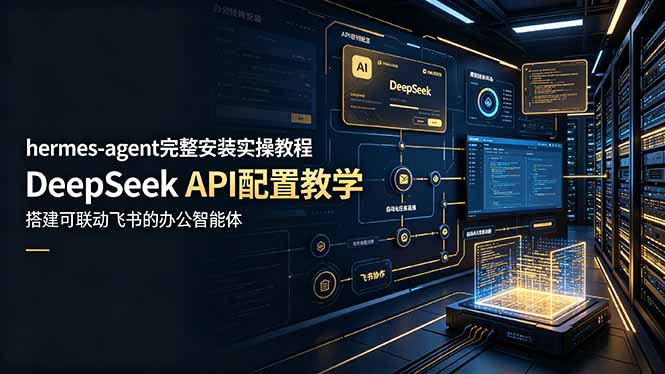 hermes-agent完整安装实操教程，DeepSeek API配置教学，搭建可联动飞书的办公智能体-独家科技资源网