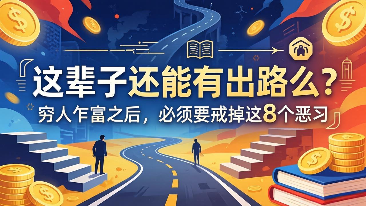 关于人生两篇付费文章【这辈子还能有出路么？】【穷人乍富之后，必须要戒掉这8个恶习】-独家科技资源网