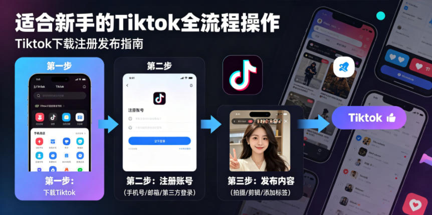 Tiktok下载注册发布,适合新手的Tiktok全流程操作-独家科技资源网