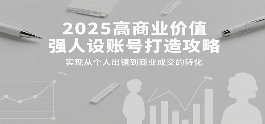 2025高商业价值强人设账号打造攻略，实现从个人出镜到商业成交的转化-独家科技资源网