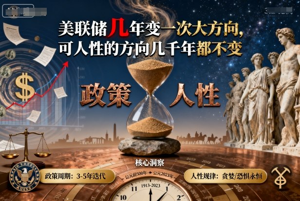 付费文章：美联储几年变一次大方向，可人性的方向几千年都不变-独家科技资源网