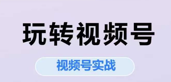 玩转视频号，视频号实战系列课-独家科技资源网