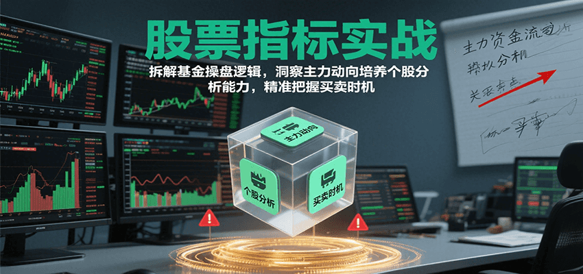 股票指标实战，基金操盘逻辑拆解，洞察主力动向培养个股分析能力把握买卖时机(更新)-独家科技资源网