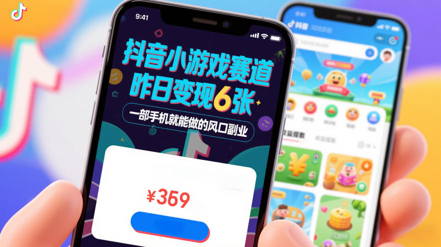 抖音小游戏赛道，昨日变现600+，零基础一部手机就能做的风口副业【揭秘】-独家科技资源网