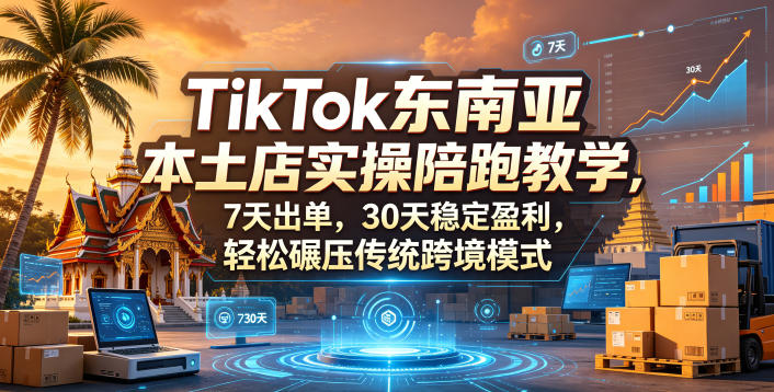 TikTok东南亚本土店实操陪跑教学,7天出单,30天稳定盈利,轻松碾压传统跨境模式(更新0516)-独家科技资源网