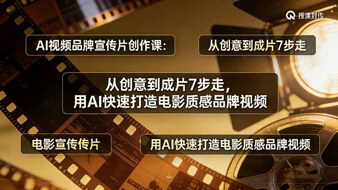 AI视频品牌宣传片创作课：从创意到成片7步走，用AI快速打造电影质感品牌视频-独家科技资源网