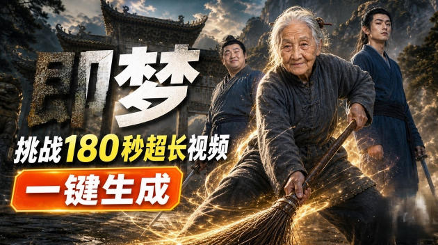 即梦挑战180秒超长视频！一键生成3分钟电影？完整制作流程详细分享！-独家科技资源网