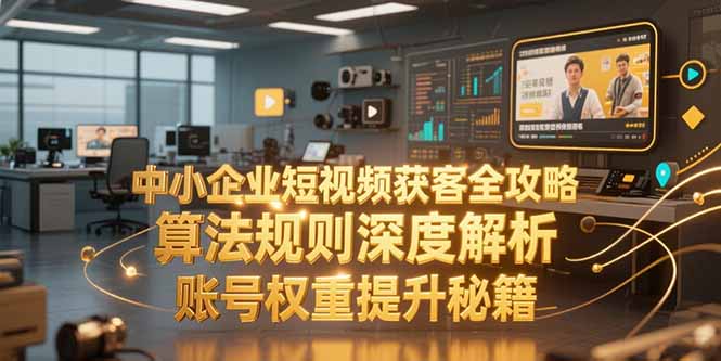 中小企业短视频获客全攻略，算法规则深度解析，账号权重提升秘籍-独家科技资源网