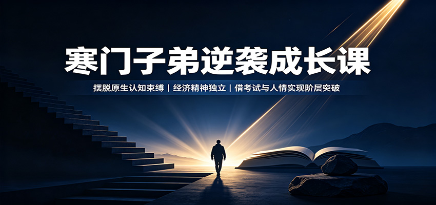 寒门子弟逆袭成长课：摆脱原生认知束缚，经济精神独立，借考试与人情实现阶层突破-独家科技资源网