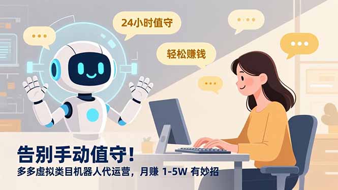 告别手动值守！多多虚拟类目机器人代运营，月赚 1-5W 有妙招-独家科技资源网