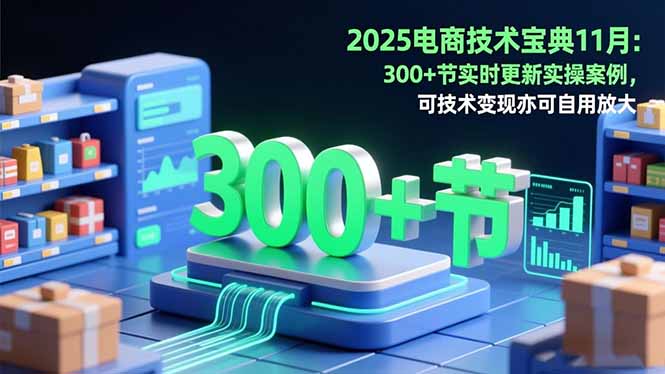 2025电商技术宝典11月:200+节实时更新实操案例,可技术变现亦可自用放大-独家科技资源网