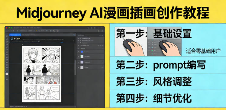 利用Midjourney AI人工智能轻松创作漫画插画教程，零基础创作完整漫画插画-独家科技资源网