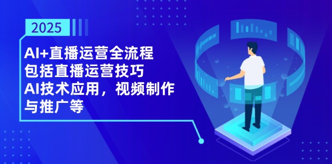 2025AI+直播运营全流程，包括直播运营技巧，AI技术应用，视频制作与推广等-独家科技资源网