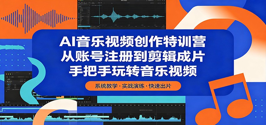 AI音乐视频创作特训营：从账号注册到剪辑成片，手把手玩转音乐视频-独家科技资源网