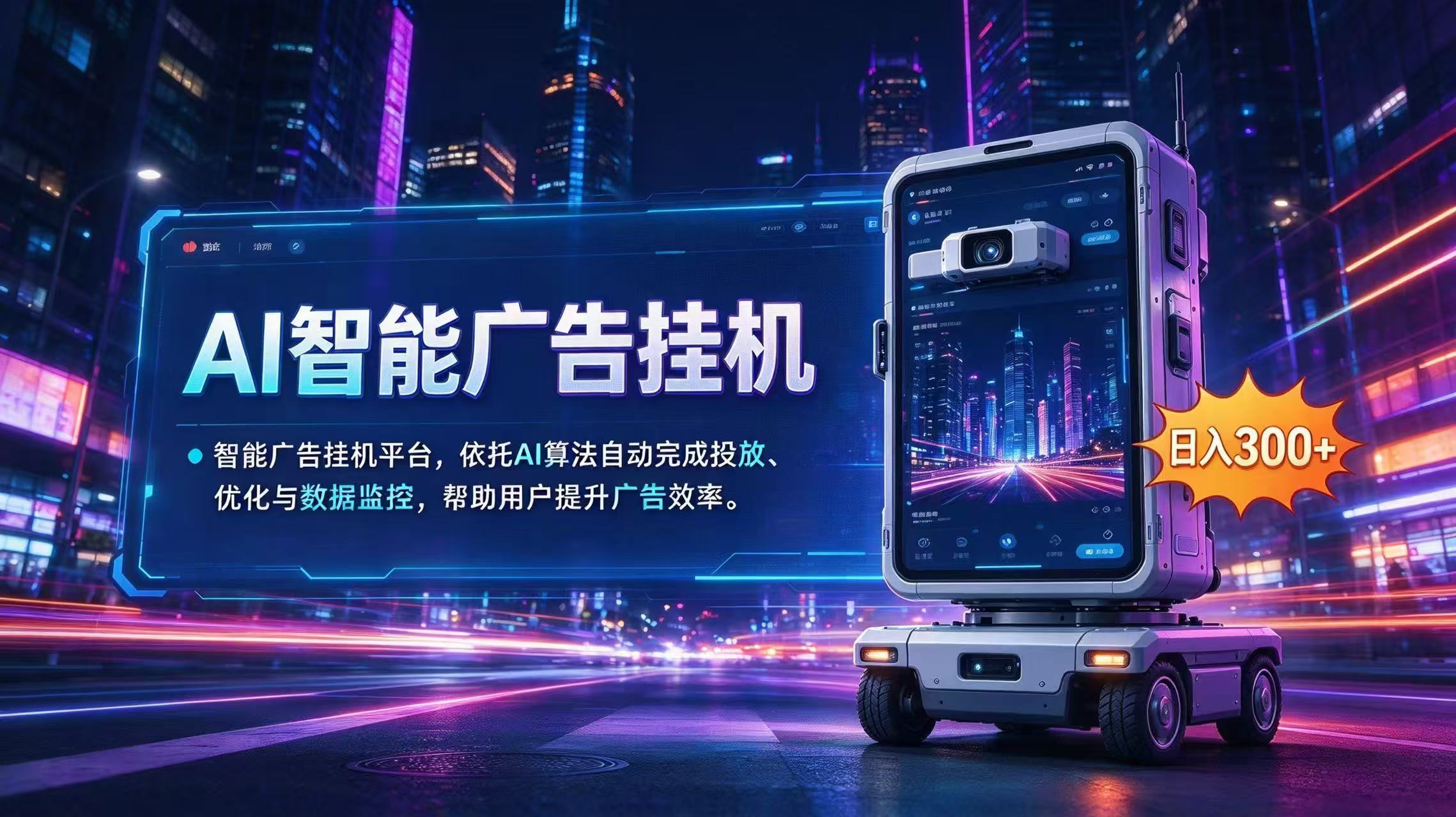 AI 智能广告挂机｜AI 自动运行，轻松托管广告任务-独家科技资源网