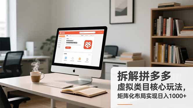 拆解拼多多虚拟类目核心玩法，矩阵化布局实现日入1000+-独家科技资源网