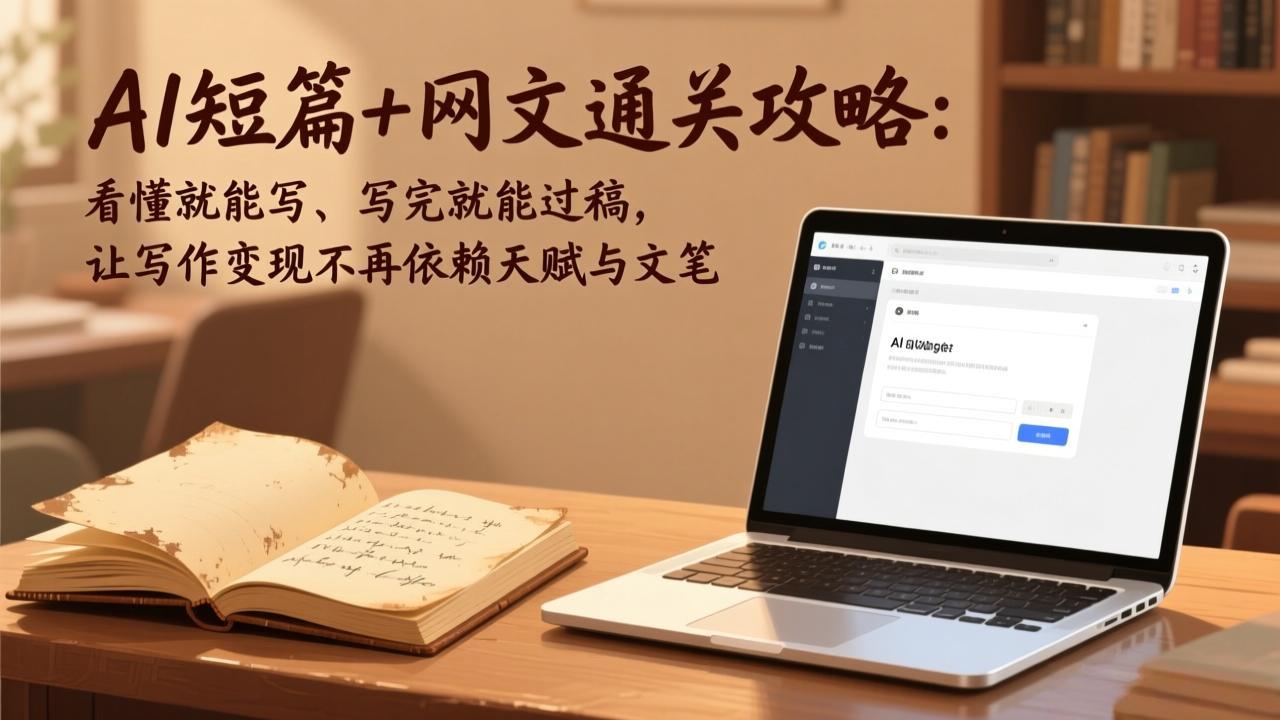 AI短篇+网文通关攻略-更新4月：看懂就能写、写完就能过稿，让写作变现不再依赖天赋与文笔-独家科技资源网