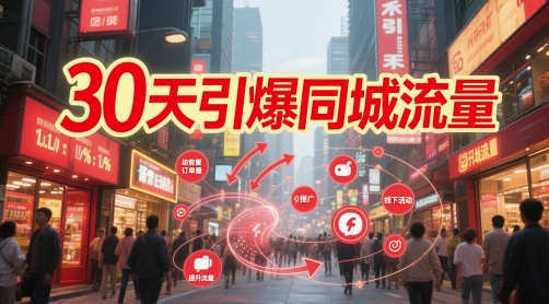 30天引爆同城流量：团购篇 认知篇 流量篇 来客篇 达人篇 老板人设IP篇 投流篇-独家科技资源网