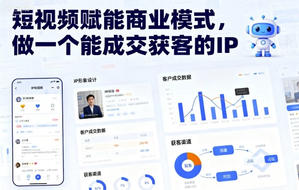 短视频赋能商业模式，做一个能成交获客的IP-独家科技资源网