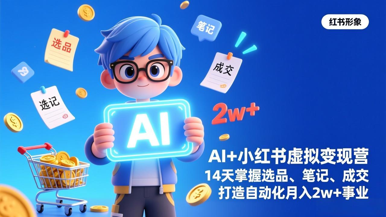 AI+小红书虚拟变现营(完结-独家科技资源网