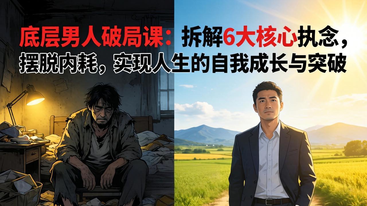 付费文章：底层男人破局课：拆解 6 大核心执念，摆脱内耗，实现人生的自我成长与突破-独家科技资源网