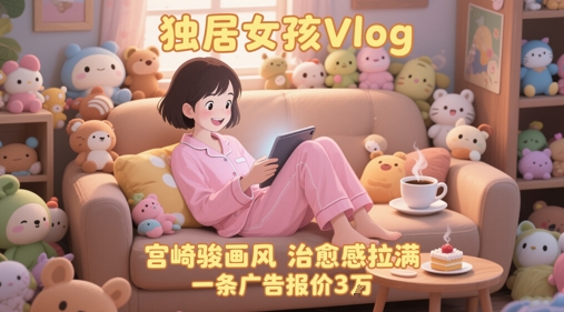 单个账号涨粉71W！用AI制作独居女孩Vlog，宫崎骏画风，治愈感拉满，一条广告报价3W-独家科技资源网