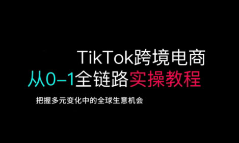 TikTok电商运营从基础到高阶全方位实操-独家科技资源网