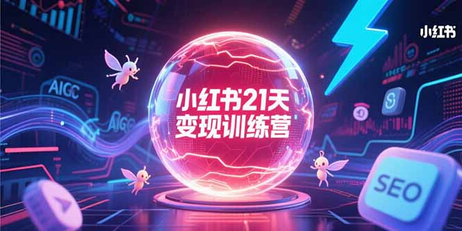 小红书21天变现训练营，AIGC工具高效应用，SEO优化核心技巧-独家科技资源网